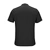 HOT1950s Black T Shirts for Men UK Casual Solid Color Half Button Oversized T-Shirt with Pockets Round Neck Short Sleeved Summer Tops Lightweight Trendy Blouse Breathable Comfortable Shirts Size 4XL #5