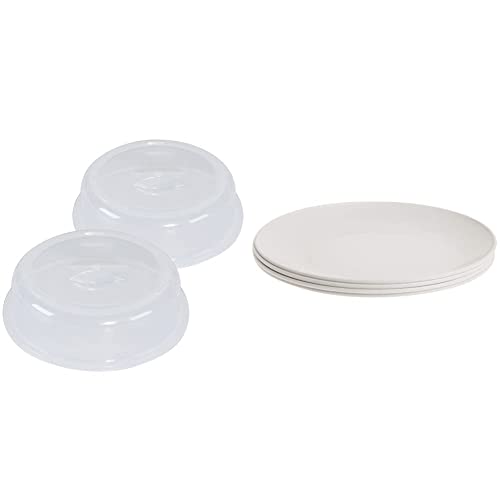 Image of Nordic Ware BPA-free Plastic Microwave Covers (2 Pack) and Microwave Serveware Plates (4 Pack)