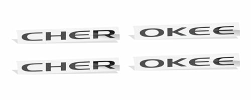 Reflective Concepts Cherokee Door Emblem Overlay Decal Stickers - Fits: 2014-2023 Jeep Cherokee - (Color: Flat Black)