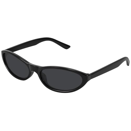 Narrow Retro Oval Sunglasses for Women Trendy Small Cateye Vintage Sun Glasses UV Protection FZN830
