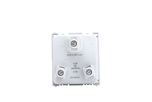 Image of Wipro Northwest Nowa 6 /16A 3 Pin - Power Socket, White (pack of 5)