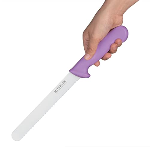 Hygiplas Bread Knife 20 cm/8 inch, Purple - Colour Coded for Allergenic Foods, Stainless Steel, Nylon Handle, Dishwasher Safe, FP731 - Image 3