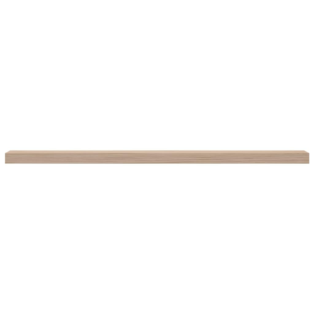 Juego de 4 estantes flotantes, 110 x 23,5 x 4 cm, de madera con chapa de roble, soporte invisible, estante de pared estable para salón, oficina, cocina y dormitorio