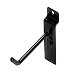 CUHMRODA Black Slatwall Hook 25 Pieces with Powder Coating 10-inch Hooks Commercial Grade for Garage Storage and Industrial Use