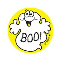 Boo!/Coconut Scent Scratch 'n Sniff Retro Stinky Stickers by TREND; 24 Seals/Pack - Authentic 1980s Designs!