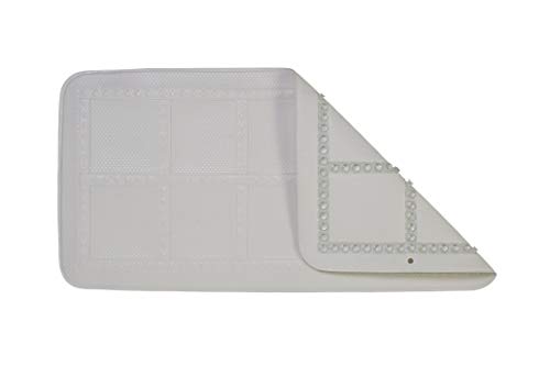 Croydex Hygiene 'N' Clean Anti-Bacterial Slip-Resistant Textured Cushioned Medium Bath Mat, 35 x 70 cm, White