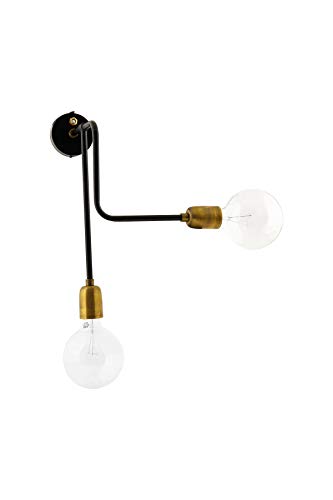 Preisvergleich Produktbild House Doctor Wandleuchte, Molekular-Optik, Schwarz / Messing beschichtet