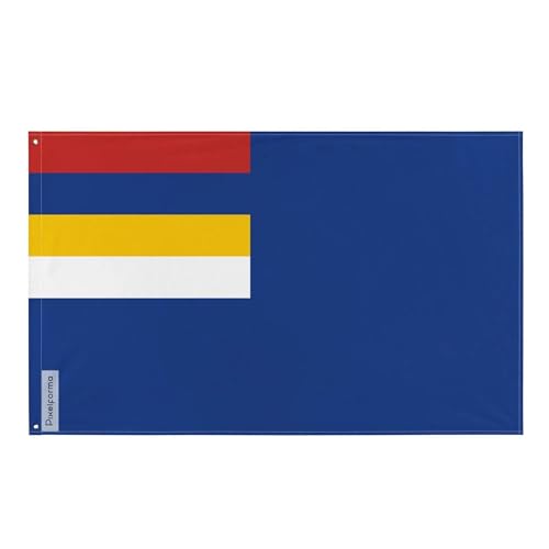 Drapeau du Mengjiang bleu résistant pour collectionneur et mât