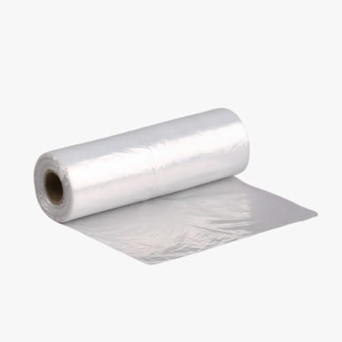 ezkart 500 bolsas de plástico transparente para alimentos en un rollo, ideales para almacenar frutas frescas, verduras, nueces, sándwiches, congelación y más. Desechables y reutilizables para un uso