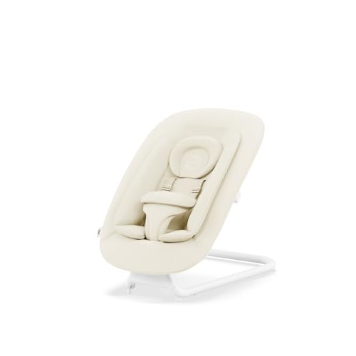 CYBEX Gold LEMO Bouncer, Hamaca de bebé con cojín Confort, Compatible con el sistema Silla LEMO, Desde el Nacimiento hasta los 3 Años (aprox. 15 kg), Canvas White