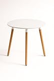 Regalos Miguel - Estilo Nórdico - Mesa Tower Redonda 60 cm - Blanco
