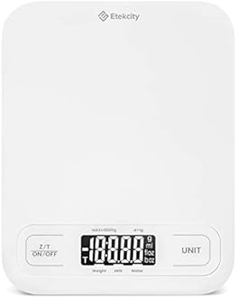 Etekcity Food Kitchen Scale, Digital Mechanical Weighing Scale, Grams and Ounces for Weight Loss, Baking, Cooking, White