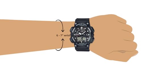 Casio Youth-Combination Analog-Digital Black Dial Men's Watch - AEQ-110W-1AVDF (AD207) - Image 3