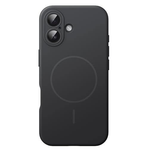 Image of JETech Magnetic Silicone Case for iPhone 17, Black | Compatible with MagSafe, Silky Soft Touch, Full Camera Lens Protection, Shock Absorbing Phone Cover