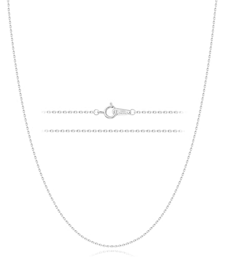 Gacimy 925 Sterling Silver Chain for Women, 1mm 1.3mm 1.5mm 1.8mm Cable Chain Necklaces
