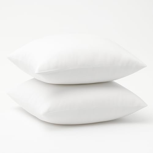 GAMUSI Pack 2 Relleno Cojin 40x40, Cuadrados, Fibra Hueca siliconada 100% poliéster, Blanco