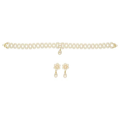 Image of Sri Jagdamba Pearls Dealer Gia Pearl Choker Set Gifts To /Wife /Sister | Valentine Gifts friend | Hyderabadi Freshwater Pearls With Certificate of Authenticity