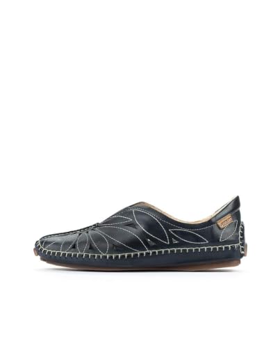 Image of PIKOLINOS Jerez 578-7399 Women's Slip-On Moccasins - Premium Calfskin Leather - Removable Cushioned Insole, Elastic Fit, Lightweight Everyday Comfort and Support