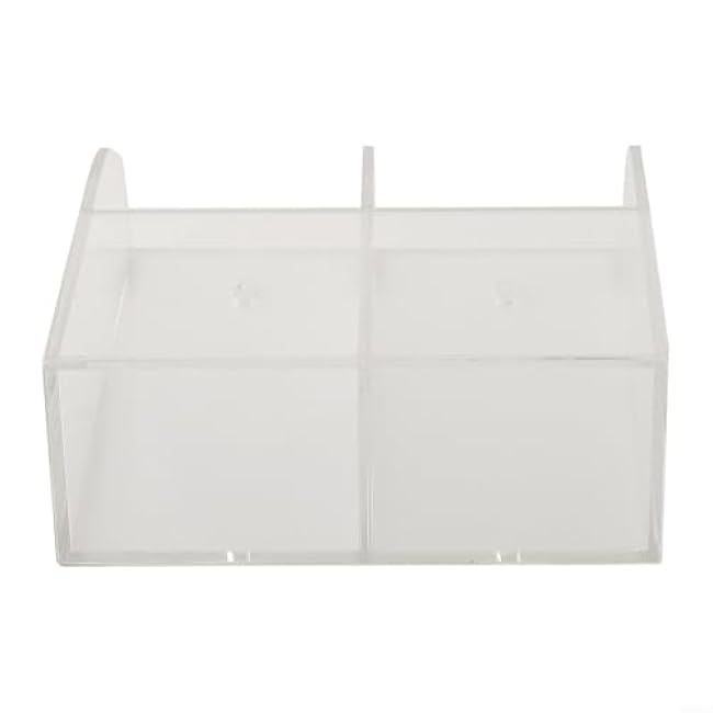 Acrylic Wall Mount Remote Storage Box, for Organizing TV and Air Conditioning Remotes (double grid)