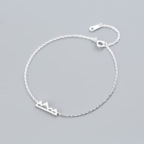 Bracelet réglable en argent sterling avec montagne S925 cadeau romantique