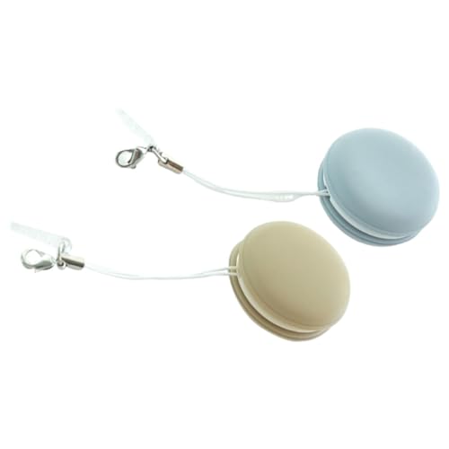 Hemobllo 2 piezas Paño Limpiador de Gafas y Pantallas Forma de Macaron Unidades Microfibra Suave sin Rayas Accesorio para Colgar Teléfono y Llavero para Lentes y Dispositivos Electrónicos
