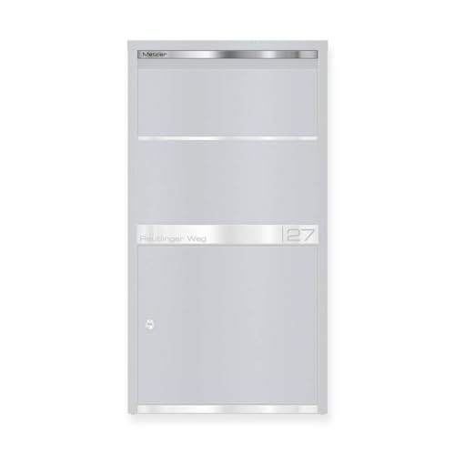 Metzler Paketbox Ersatz Namensschild aus Edelstahl für die Paketbox Avalon 1