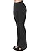 Herose Tall Womens Plain Soft Bell Bottom Leggings XL Black