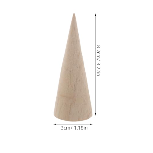 Columnas Madera Maciza Cono Barandilla Interior Pack 4 2