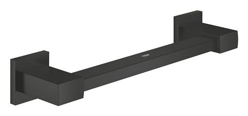 GROHE Start Cube Barre d'Appui, 354mm, Fixations Cachées, Fixation avec vis Incluses, Métal, Noir Mat, 410942430