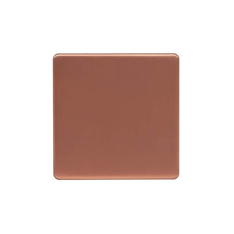 Lieber Brushed Copper Blank Light Switch Plate Cover