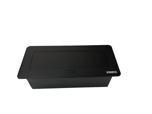 Image of Audiovan Tech Conference Table Connectivity Box,Interconnection Boxes,Cable Connection Box Office Table Socket with 3 Power Socket 2 USB 18 WATT A + C TYPE