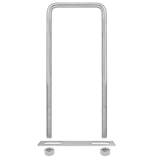Image of 4 Sets 304 Stainless Steel Square U-Bolts 2-3 /4 inch(70mm)Inner Width, 7.09 inch(180mm)Length Stainless M8 with Nuts, Frame Plate, Accessories for Automobiles Trailer, Boat Trailer Industrial Parts