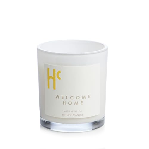 Hillside Candle Welcome Home Single Wick Soy Candles, Luxury Scented Candles for Home - Up to 60 Hour Burn Time, Cruelty-Free Soy Wax Blend - Lemon Fragrance, Notes of Cinnamon & Clove (9 oz)