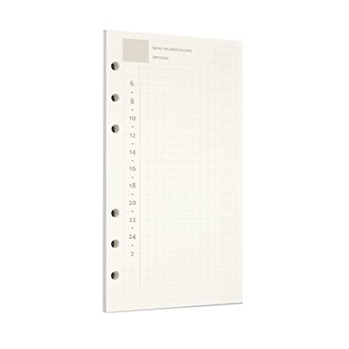 Image of Zelten Loose Leaf Punched Paper Refills Paper for 6 Hole Binder Personal Organizer Diary Notebook Refillable Planner (Daily Planner,A6 /6 Hole)