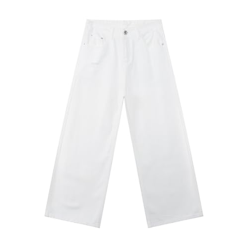 Men's Jeans Autunm Korean Loose Casual Wide-Leg Commute Home Weekend Date Long Pants