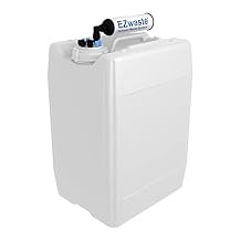 EZwaste HPLC Solvent Waste System, 20L 5 Gal UN/DOT-Rated Disposable Container, 70mm VersaCap with Four 4X Ports for 1/8 Inch O.D. Tubing; Four 4X Ports for 1/4 Inch O.D. Tubing