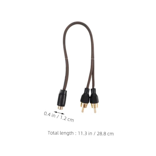 Cable de audio para coche divisor estéreo Angoily para conectar subwoofer sin interferencias 2