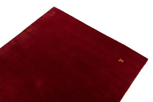 Tapis d'Orient moderne Loom Gabbeh rouge en laine de qualité supérieure - 5