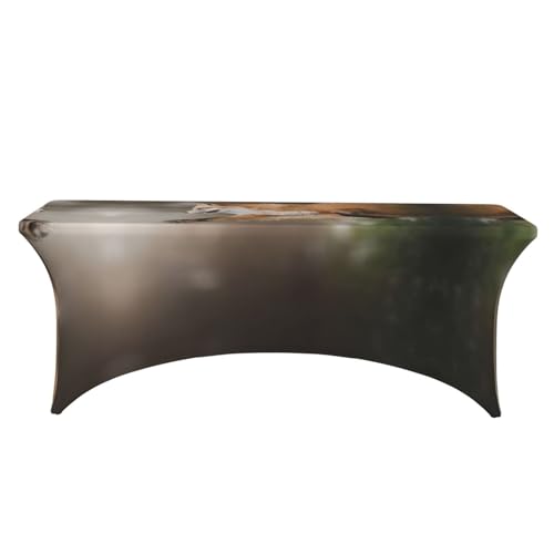 Nappe extensible rectangulaire pour cacher une table de buffet