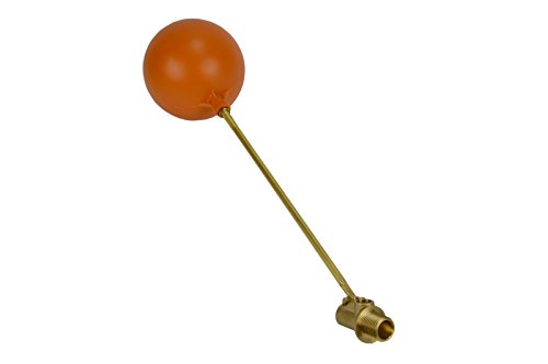 1/2" Brass Float Valve, True NPT - TEMCo Industrial, 5 Year Warranty 5 Year Warranty