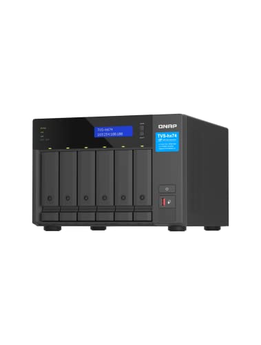 Image of QNAP TVS-h674-i3-16G-US 6 Bay High-Speed Desktop NAS with 12th Gen Intel Core CPU, up to 64GB DDR4 RAM, 2.5 GbE Networking and PCIe Gen 4 expandability (Diskless)
