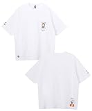 [チャムス] ブラザーズTシャツ メンズ 半袖Tシャツ オーバーサイズ プリントTシャツ コットン 綿100% バックプリント 刺繍 カジュアル CH01-2747 (JP, アルファベット, L, White(W001))