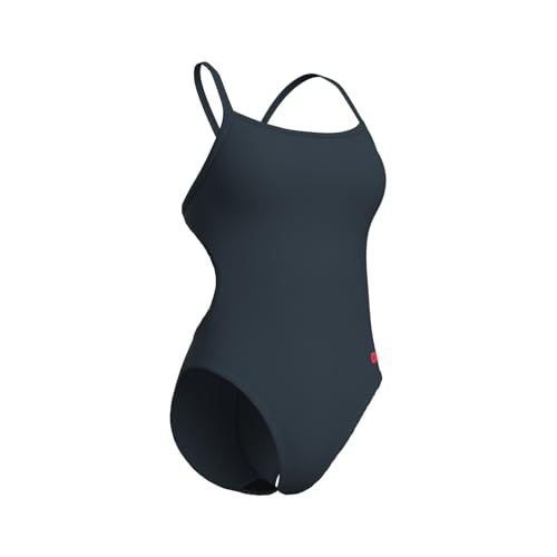 Image of Arena Women's Solid Team Swimsuit Challenge Back MaxLife Open Back Bathing Suit Athletic Swimwear