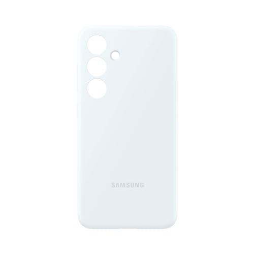 Image of SAMSUNG Galaxy S24 Silicone Phone Case, Protective Cover with Color Variety, Smooth Grip, Soft and Sleek Design, Snug Fit, US Version, EF-PS921TWEGUS, White