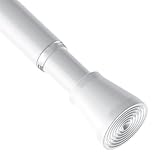 AIZESI Spring Tension Rods Adjustable Tension Curtain Rod Small Tension Rod No Drilling Expandable Spring Loaded Curtain Tension Rod?White,45