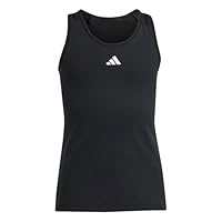 adidas Girl's Techfit Tank, Black/White, 13-14 Years