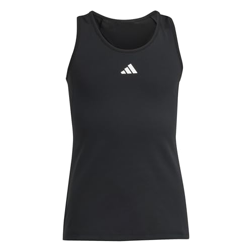 adidas Girl's Techfit Tank, Black/White, 13-14 Years