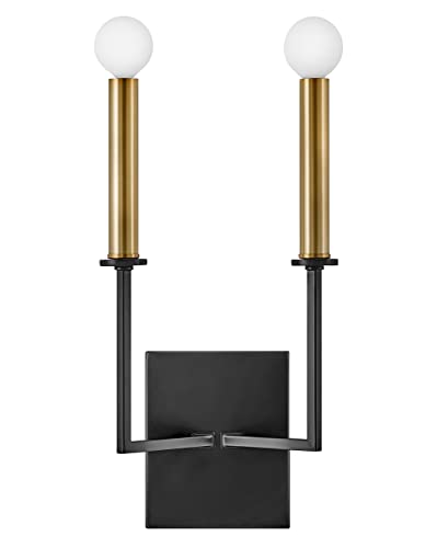 Lark Lazlo 83152BK Two Light Tall Wall Sconce - Modern
