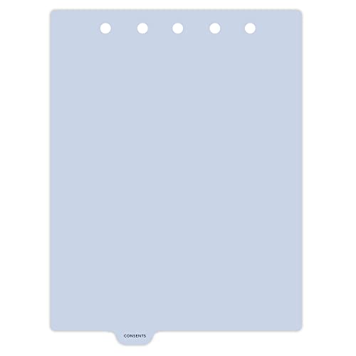 Carstens - Heavy Duty Physicians Orders Plastic Ring Binder Dividers, Bottom Tab, 1/9 Cut, Tab 5 Position, US Letter, Pack of 10, (2617-50) - Ideal Medical Chart Dividers for 3 Ring Binders