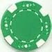 Ace Jack Poker Chips, Green, Clay, 11.5 Grams, Set of 25